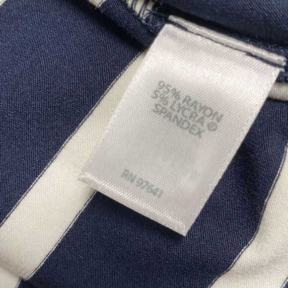 J.Jill Navy Stripe Long Sleeve Cardigan Size Medium NWOT - Picture 6 of 7